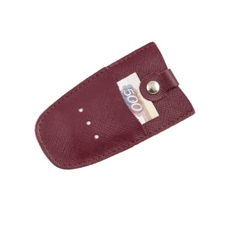 Key on the button, length 11.5 cm, burgundy color