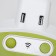 Sconces with Moderny rosettes LED 5W white-green 15.5x3.4x42 cm