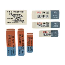 A set of erasers 7 pieces KOH-I-NOOR 300/20, 6521/40-6521/80, 6541/40-6541/84-80