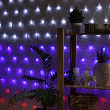Garland "Network" 1.6 × 1.6 m, IP20, transparent thread, 144 LED, glow "Flag of Russia", 220 V