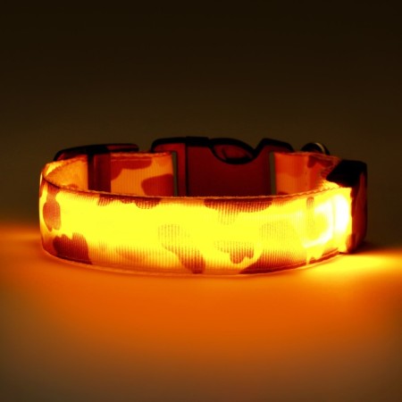 Collar with Militari's backlight 3 glow modes Size S, Osh 22-40 x 2.5 cm yellow-9