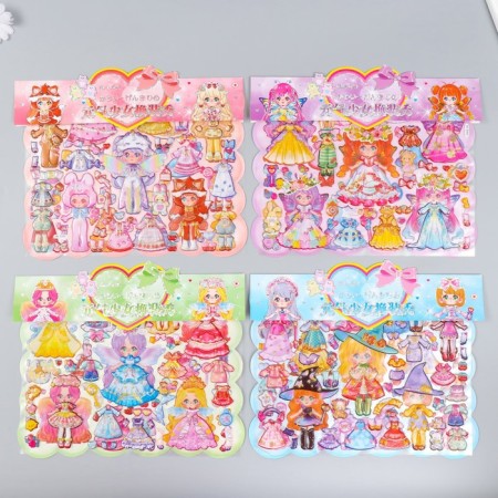 Plastic sticker 2 sheets "Wardrobe of the Little Princess" MIX 29x30.5 cm-3