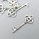 Decorative element "Key" Color silver 9*25 mm