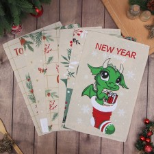 A set of towels of the “New Year's mood” shares 28x46 cm - 6 pcs, 100% HL, waffle 160 g/m2