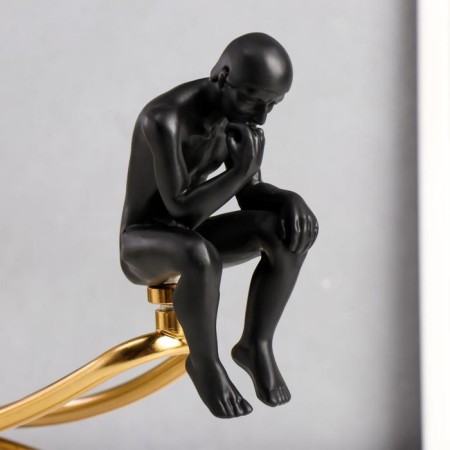 Souvenir metal, glass "Thinkers" black with gold 25x39x7 cm-3