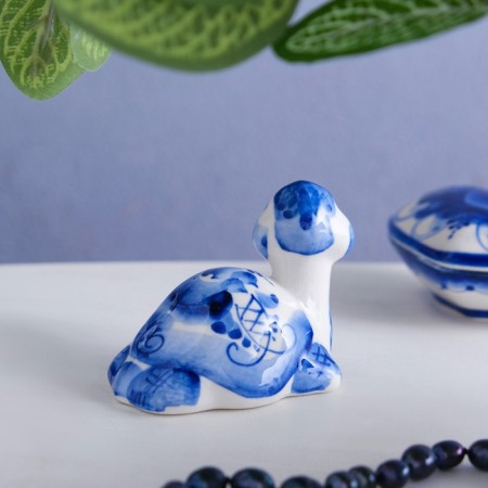 Souvenir "Turtle with a long neck", 6 cm, gzhel-2