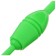 Bulas for rhythmic gymnastics inserted Grace Dance, 35 cm, green color
