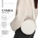 Women's Bag round of artificial leather, 18x18 cm, white color