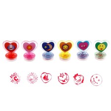 Tsvetnoye print in the form of a heart of a “favorite”, a set of 6 pcs.
