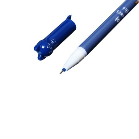 Gel handle with erased ink Calligrata, 0.38mm, blue rod, Cat "Cat", mix-3