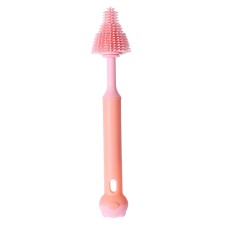 Brush for a nipple and dummy, pink color