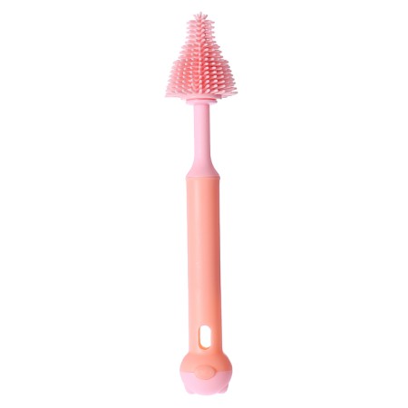 Brush for a nipple and dummy, pink color
