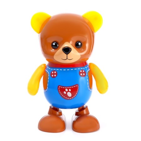 Toy "Happy Bear", works from batteries, dances, light and sound effects-1