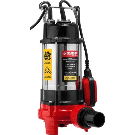 Fecal pump "bison" NPF-1100-r, 1100 watts, 245 l/min, pressure 8 m, with a cutting mechanism