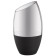 Decorative vase of glass with spraying, 18.8 × 18.8 × 34 cm, gray-black color