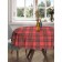The tablecloth “Red-black cage”, round, Saten, D = 150 cm