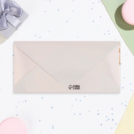 Money envelope "Happy Wedding Day!" White flowers, 16.5x8 cm-2