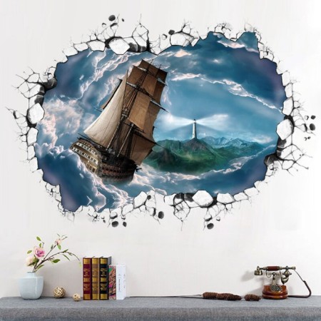 Stick 3D interior ship 90*60cm
