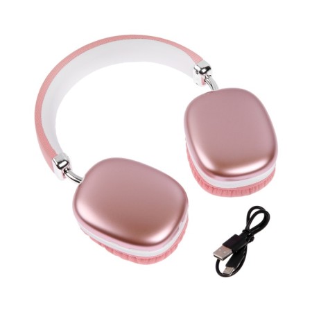 Wireless headphones RX-8, full-size, microphone, BT 5.3, AUX, 400 mAh, pink-8