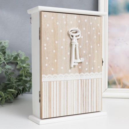 Keywood tree 5 hooks "Keys and peas" 26x19x6 cm-1