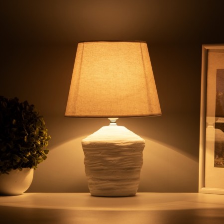 Table lamp with lampshade Risalux Neobraska, 1 × 40 W, E27, White, 20 × 20 × 32 cm-3