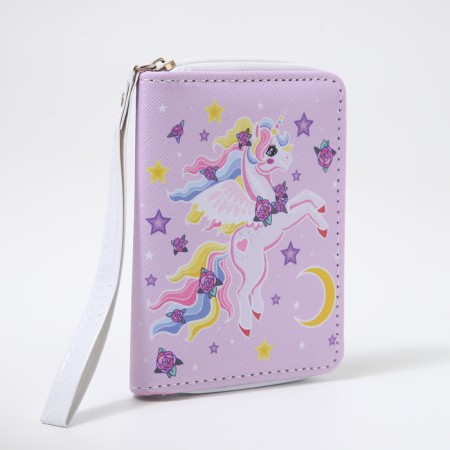 Children's wallet with lightning, lilac color