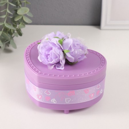 Musical Mechanical Mechanical "Tender Roses" Violet 12x13.5x10.5 cm-3