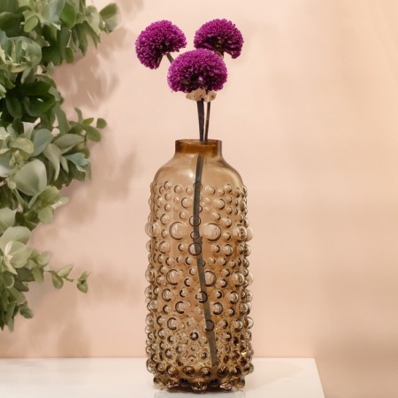 Vase for flowers "Malva" from dark transparent glass 30 x 15 x 15 cm-3