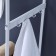 Roster with a double underwear basket and crossbars, 2 tier, white color, 60x35x160 cm
