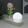 Souvenir Polystone Light "Baby in a white cap, with a gold bubble at the ball" 16.5x8x16 cm