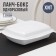 Disposable lunch box, 24.7 × 20.6 × 7 cm, 1 section, white color