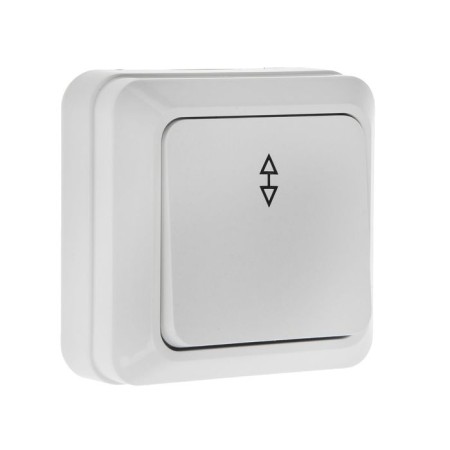 Universal Olympus switch, 10 A, 1 key, external, white