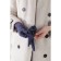 Female gloves, size 8, without insulation, blue color