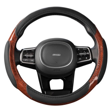 SkyWay Wood-1, size m, eco-leather, black and brown-9