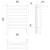 Terminus heated towel rail "Classic" P8, 500x850 mm, chrome