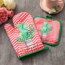 Kitchen set “Cactus” Take 17x17 cm, mitten 26x16 cm