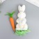 Decor "Rabbit in sprinkling with carrots and grass" set of 15 cm