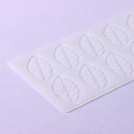 Chocolate form “Cherry Leaves”, silicone, 10 cells, 23 × 13 × 0.3 cm, the color is transparent-1