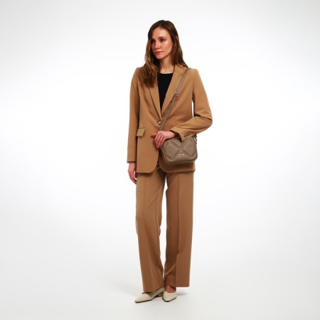 Women's bag over the shoulder Textura, small size, beige color-8