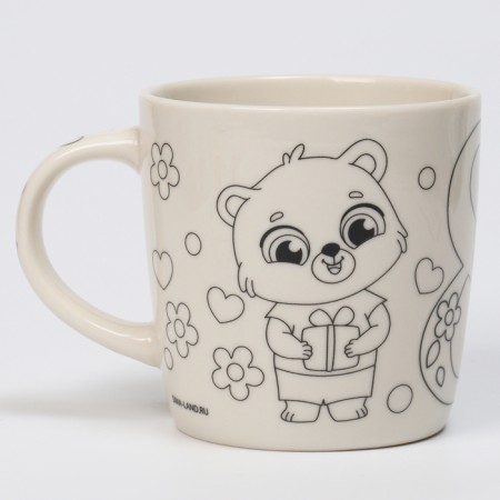 Set of mug for coloring "Flower World", 300 ml-5