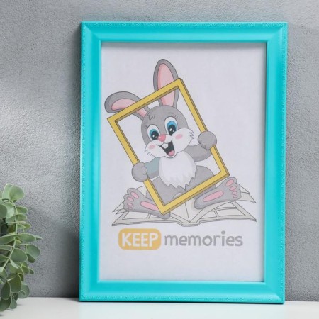 Photo frame plastic L-6 21x30 cm, turquoise