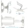 Kromax Atlantis-40 White 22 "-65" Max. 40kg, wall turn and nak 102951