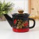 Hot teapot, 1 l, fixed handle, induction, red-black color, mixture