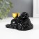 NECKE Polystone "Hothee with a gold merging, lies on a bag" Black 5x8.5x5 cm