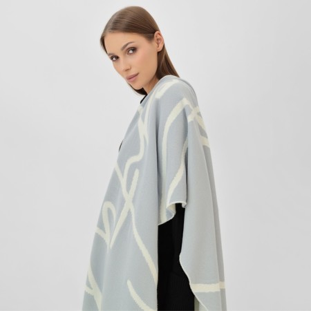 Female Bilateral Mist Gray/Milk scarf, size 47*226cm-1