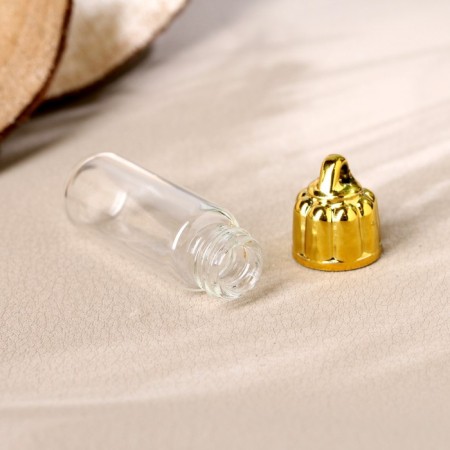The basis for creativity and decor "A bottle with a suspension on the lid", 3 ml, color gold-1