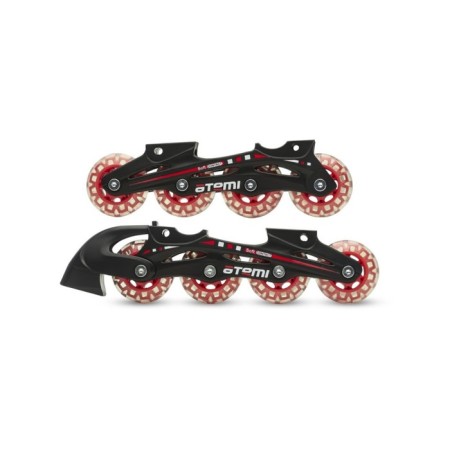 Cross Roller Frame for hockey skates, black-red, size 34-37
