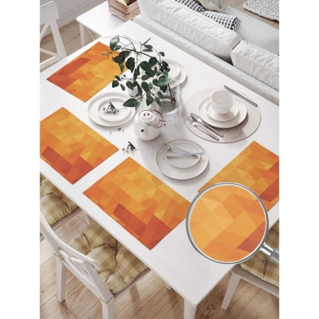 A set of napkins for setting the table "Geometric patterns", rectangular, size 32x46 cm, 4 pcs-1