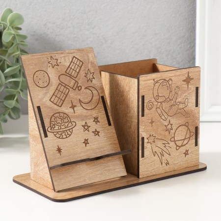 The desktop organizer "Cosmonaut" 18x12.5x9 cm (set of 9 parts)