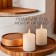 Candle cylinder aromatic "peach", set 4x6 cm, 2 pcs